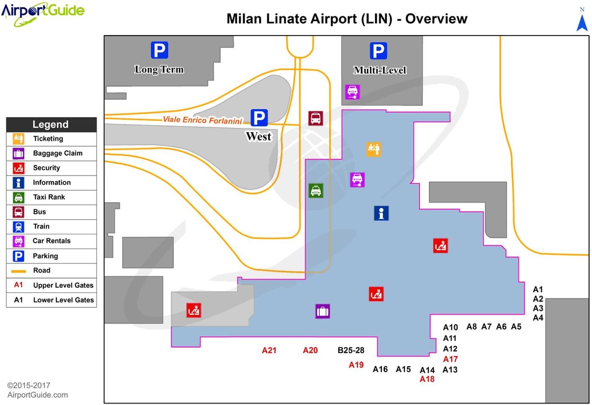 милан linate газрын зураг