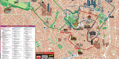 Милан дээр хоп хоп унтраах автобусны аялал жуулчлалын газрын зураг