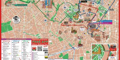 Милан дээр хоп хоп унтраах замын газрын зураг нь